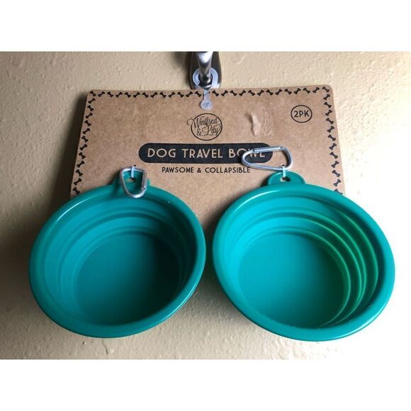 Winifred Lily 2 Portable Travel Collapsible Pet Dog Bowl Food & Water Bowls Dish - Picture 2 of 7